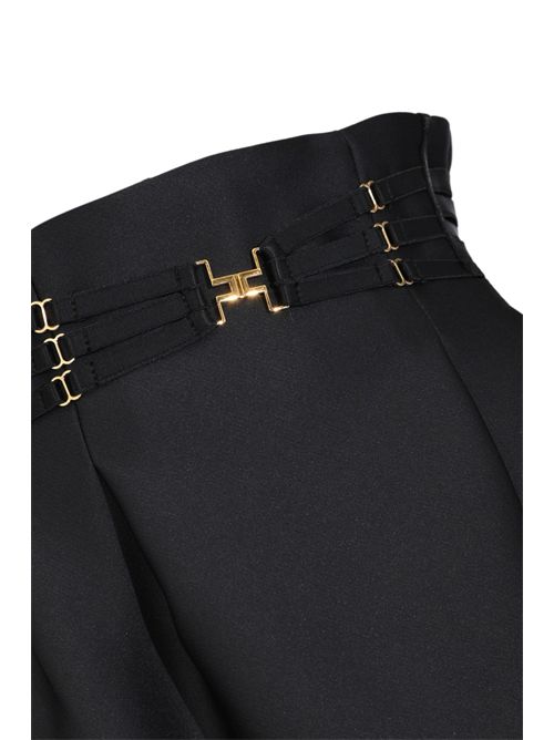 Minigonna in raso duchesse con elastici Elisabetta Franchi | GO18962E2110